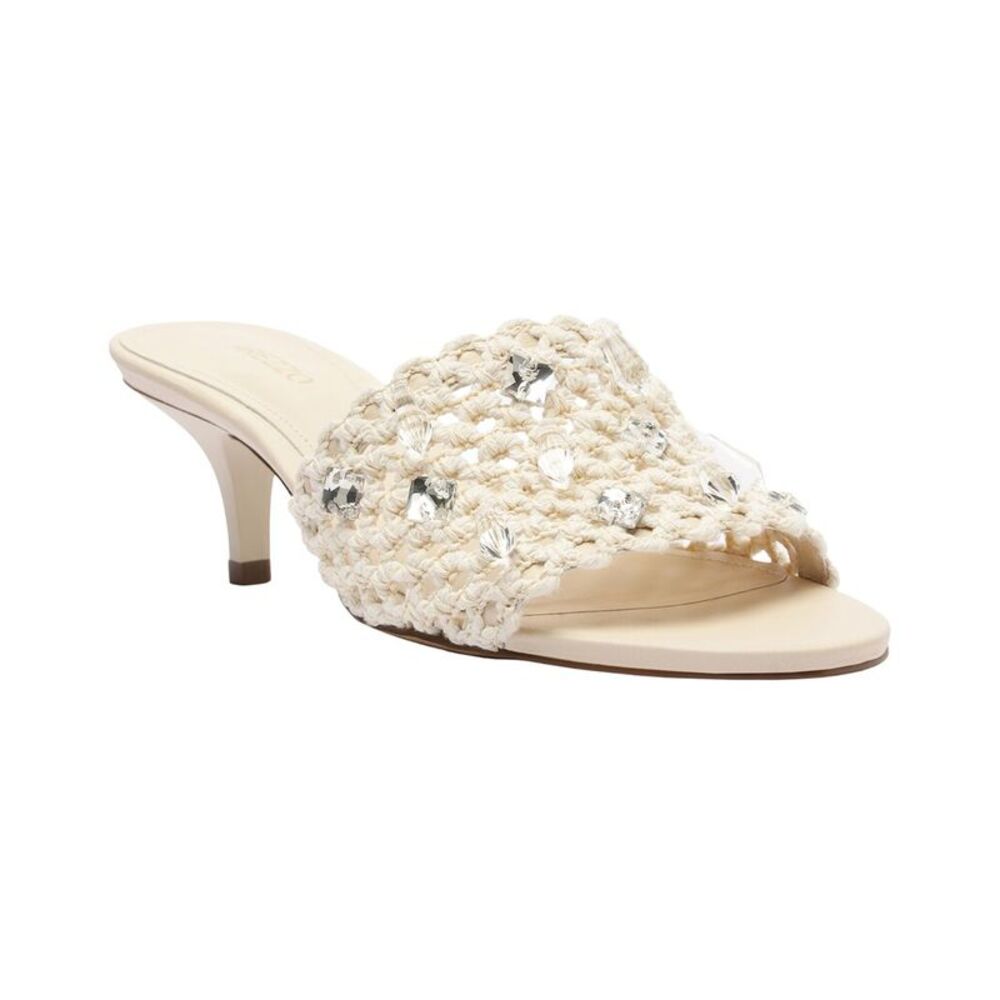 Arezzo Briella Fabric Sandal, White